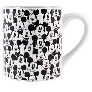 Disney Mickey Mouse Black & White Ceramic Mug, 14 Ounces Coffee Tea NEW